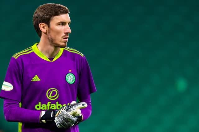 Vasilis Barkas has yet to show he can be commanding in Celtic colours (Mark Scates / SNS Group)