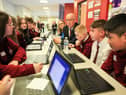 The track record of John Swinney, seen visiting Alloa Academy yesterday, doesn't suggest he knows how to fix Scottish education's problems (Picture: Jeff J Mitchell/Getty Images)