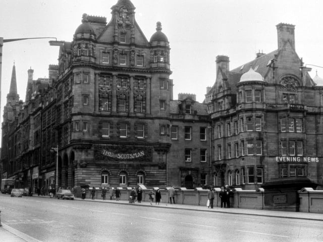 The exterior of The Scotsman and Evening News newspaper offices on North Bridge Edinburgh.