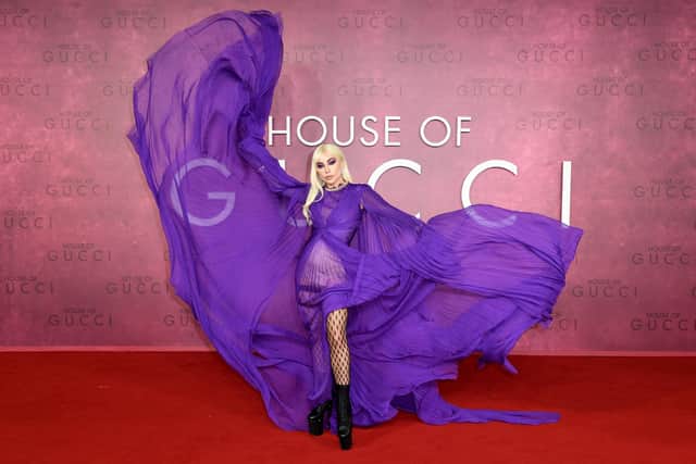 Lady Gaga attends the UK Premiere of House of Gucci at Odeon Luxe Leicester Square on November 09, 2021 in London, England. Photo: Gareth Cattermole/Getty Images for Metro-Goldwyn-Mayer Studios and Universal Pictures.