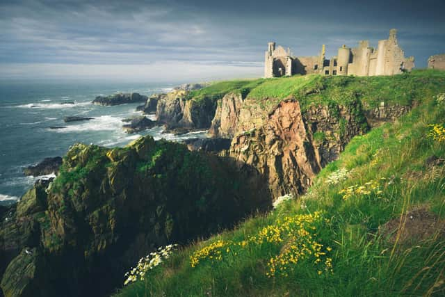 A unique octagon-shaped room in Slains Castle features in Dracula's castle in Stoker's horror novel
Pic: VisitScotland/Damian Shields