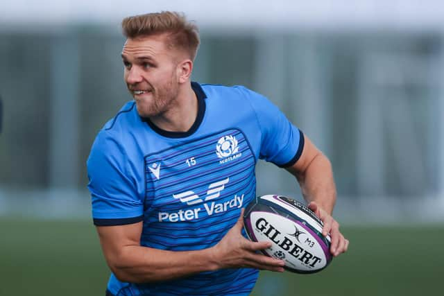 Chris Harris during Scotland training ahead of the Six Nations clash with France at Murrayfield. (Photo by Craig Williamson / SNS Group)