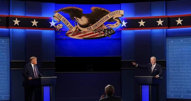 US president Donald Trump (left) and Democratic presidential candidate former vice-president Joe Biden (right). Picture: AP Photo/Patrick Semansky