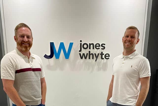 Glasgow-based law firm Jones Whyte joint managing partners, Ross Jones and Greg Whyte.