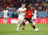 Celtic target Alistair Johnston up against Eden Hazard. (Photo by Catherine Ivill/Getty Images)