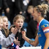 Rangers Nicola Docherty opened the scoring in the 4-0 UEFA Women's Champions League win over PAOK (Photo by Ross MacDonald / SNS Group)