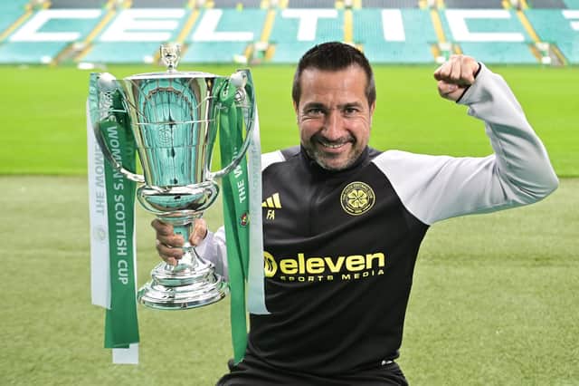 Fran Alonso is still beaming about Celtic's women's team retaining the Scottish Cup and recites the Hampden attendance like a mantra