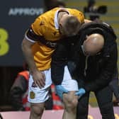Motherwell midfielder Allan Campbell suffered a thigh injury.
