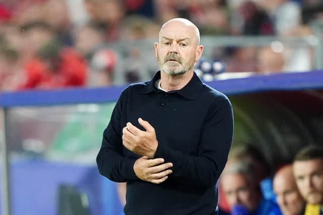 Scotland manager Steve Clarke on the touchline during the 1-1 draw with Switzerland at Euro 2024.