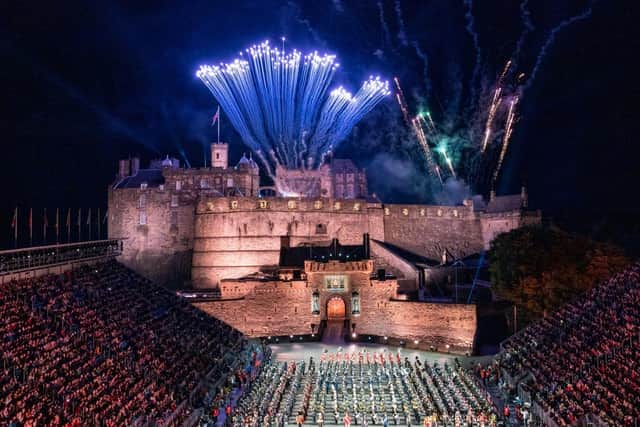 Fireworks from the ramparts of Edinburgh Castle at the Royal Edinburgh Military Tattoo. Picture: Jane Barlow/PA Wire