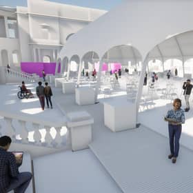 Edinburgh University's Old College will become home to a temporary venue for the Edinburgh International Festival this summer.