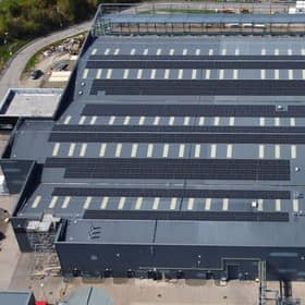 The company has installed about 1,500 solar panels that cover the majority of the building’s roof, and that are set to reduce current on-site energy use by 30 per cent. Picture: contributed.
