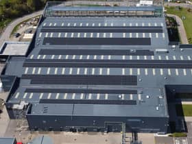 The company has installed about 1,500 solar panels that cover the majority of the building’s roof, and that are set to reduce current on-site energy use by 30 per cent. Picture: contributed.