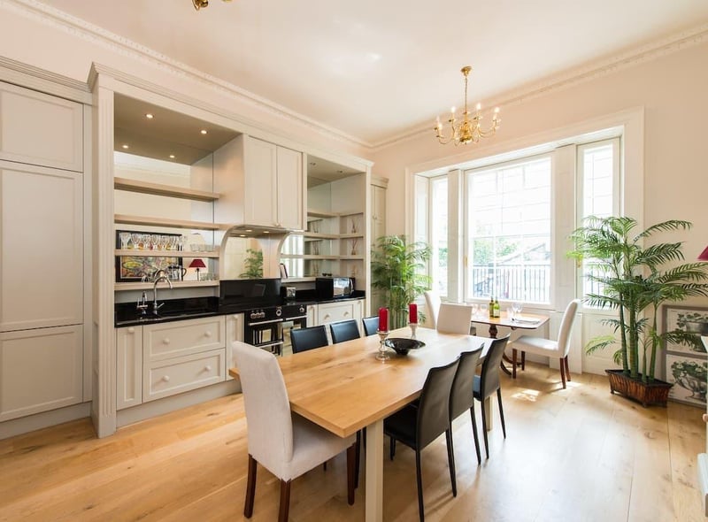 Situated on prestigious York Place in the heart of Edinburgh, this beautiful self-contained suite, which boasts a Queen size bed and Grand Piano, offers a quiet and peaceful oasis in the Georgian city centre. The apartment, which retains original features, has recently been refurbished throughout to a very high standard. With all major attractions a stone’s throw away and a tram stop for the airport situated just around the corner, this spacious and elegant apartment is the perfect base for a romantic mini break for two.
The price for two nights for two people sharing is £357.