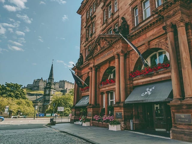 Formerly the Caledonian Hotel, Edinburgh's Waldorf Astoria sits on the west end of Princes Street in the heart of the Capital. It's not cheap but you get plenty for your money - the indoor pool is part of a leisure complex which also has four treatment rooms, sauna, steam room, whirlpool, and two gyms. There also Scottish fine dining at restaurant Grazing by Mark Greenaway, lavish afternoon teas and cocktails in the sumptious Peacock Alley - formerly the station concourse and ticket office, and the Caley Bar offering over 100 malt whiskies to try. Rooms are priced from £192 per night.