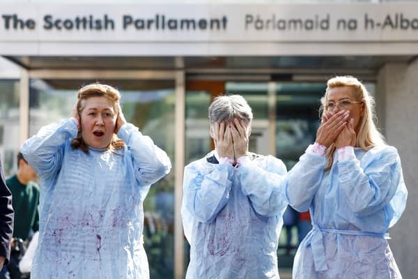 Following protests outside the Scottish Parliament, a public inquiry is to be held into claims the former NHS Tayside neurosurgeon Sam Eljamel may have harmed more than 200 patients during his time working there (Picture: Jeff J Mitchell/Getty Images)