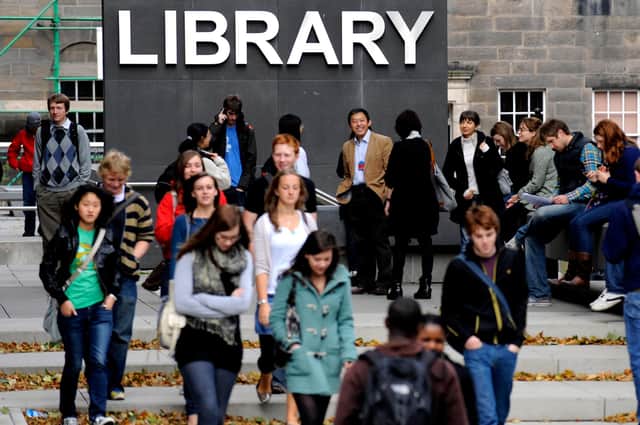 Students at Edinburgh University pre-Covid-19.