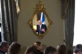 John Swinney speaks to the press conference at which he accused Nigel Farage of being an 'accomplice of Russia' (Picture: Jane Barlow/PA Wire)