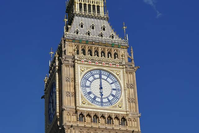 A general view of Elizabeth Tower, which houses Big Ben, at the House of Commons in Westminster, London. Picture: Press Association