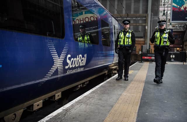 British Transport Police said officers would "properly challenge" passengers over Covid requirements. Picture: John Devlin