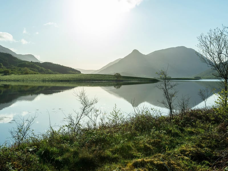 You can find Loch Leven in Perth and Kinross. It is the largest lowland loch in the country and an important site for waterfowl. Reportedly, up to 35,000 birds are present in winter.