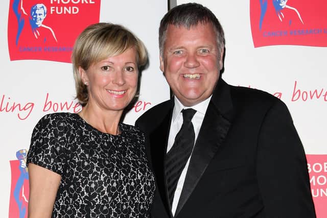 Clive Tyldesley with his Edinburgh-born wife Susan.