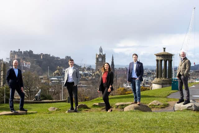 Some of the VizCareer team pictured in Edinburgh. Picture: Jeff Holmes