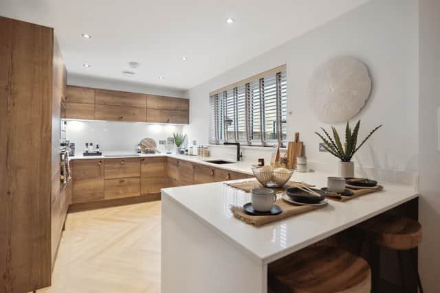 The stylish contemporary kitchen in the Everett