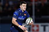 Emiliano Boffelli in action for Edinburgh during an EPCR Challenge Cup match between Edinburgh Rugby and Gloucester at the Hive Stadium, on January 13, 2024. He returns to the team for the match against Cardiff in the URC. (Photo by Ross Parker / SNS Group)