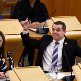 Scottish Conservative Party leader Douglas Ross at First Minister's Questions on Thursday  (Picture: Jeff J Mitchell/Getty Images)