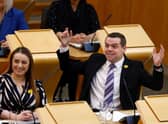 Scottish Conservative Party leader Douglas Ross at First Minister's Questions on Thursday  (Picture: Jeff J Mitchell/Getty Images)