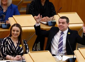 Scottish Conservative Party leader Douglas Ross at First Minister's Questions on Thursday  (Picture: Jeff J Mitchell/Getty Images)