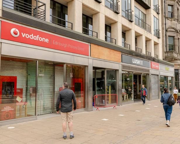 Vacant space above Edinburgh shops is being retrofitted as hotels (Picture: Getty)