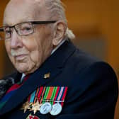 Captain Sir Tom Moore, 100-year-old British Army veteran.