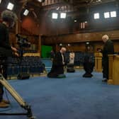 The Right Rev Dr Martin Fair was officially installed as Moderator of the General Assembly of the Church of Scotland  in a socially distant ceremony after the full event was cancelled due to the Coronavirus pandemic.