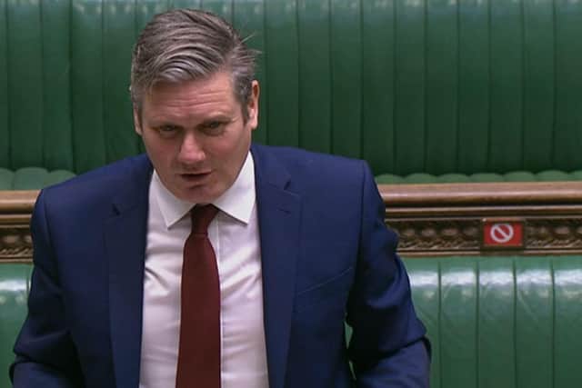 Labour leader Sir Keir Starmer speaks during Prime Minister's Questions in the House of Commons, London.