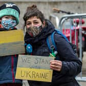 People in Scotland have shown their support for Ukraine's plight.