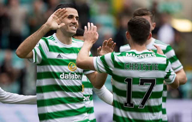 Tom Rogic goal in the 6-0 slaying of Dundee means the injury-troubled Celtic midifelder has already equalled his Premiership tally from last season as he seeks to reignite his club career under his former Australian manager Ange Postecoglou. (Photo by Craig Williamson / SNS Group)