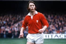 JPR Williams in the red of Wales while playing against England in 1979 at Cardiff Arms Park. Wales won 27-3.  (Photo by Colorsport/Shutterstock)