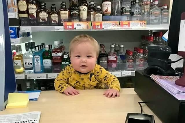 A proud mum has given John Lewis a run for their money – after creating an adorable Christmas advert featuring her two-year-old son, Lincoln, working in their family shop.