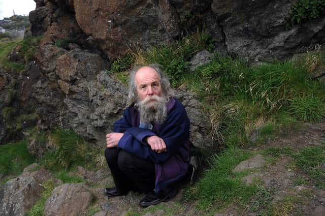 Jake Williams found the life he wanted living in The Cairngorms where he passed the time playing the mandolin, listening to vinyl and building his home using materials others had thrown away. PIC: TSPL.