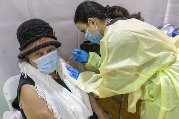Vaccinating people against the Covid-19 coronavirus is so rewarding, says Dr Andrew Buist (Picture: Mary Altaffer/AP)