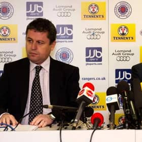 David Whitehouse (left) and Paul Clark have been ordered to pay £3.4 million to liquidators BDO for 'breach of duty' during their time as administrators of Rangers in 2012. (Photo by Alan Harvey/SNS Group).