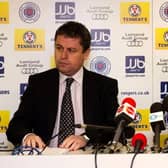 David Whitehouse (left) and Paul Clark have been ordered to pay £3.4 million to liquidators BDO for 'breach of duty' during their time as administrators of Rangers in 2012. (Photo by Alan Harvey/SNS Group).
