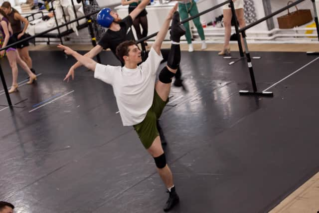 Rory Macleod in rehearsal for Matthew Bourne's Nutcracker!