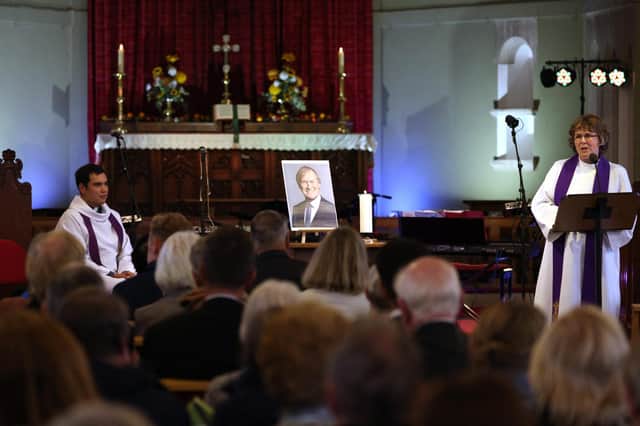 Parishioners attend a special service in honour of David Amess MP at St Michael's and All Angels Church, Leigh-on-Sea (Picture: Adrian Dennis/AFP via Getty Images)