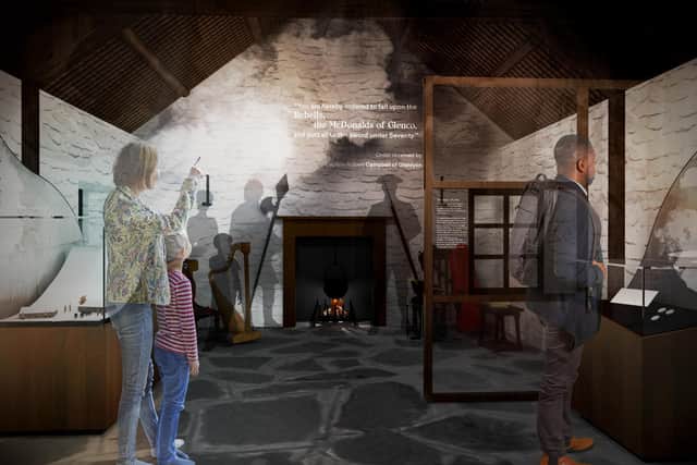 An early design of the new immersive experience at the Glencoe Folk Museum which will tell the story of the Glencoe Massacre. PIC: Contributed.