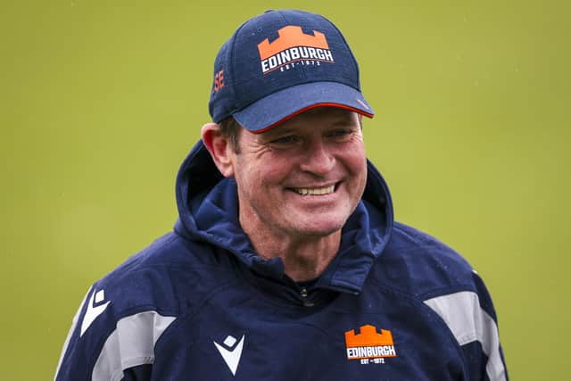 Edinburgh Rugby senior coach Sean Everitt during a training session at Hive Stadium. (Photo by Ewan Bootman / SNS Group)