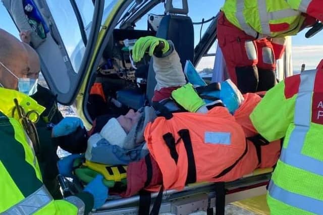Fiona was transported to the Edinburgh Royal Infirmary by air ambulance