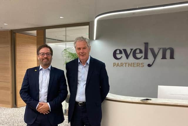 From left: Paul Frame, regional managing partner for Scotland and Northern Ireland at Evelyn Partners, and Alan Stevens, co-founder and chairman of PPM Wealth. Picture: contributed.